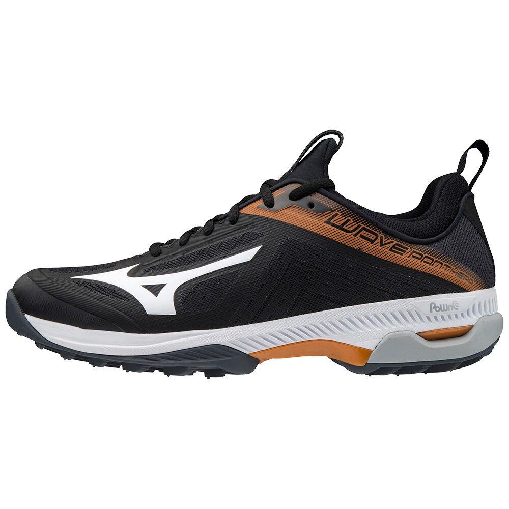 Mizuno Men's Field Hockey Shoes Wave Panthera Black/White - MEBOWHN-86